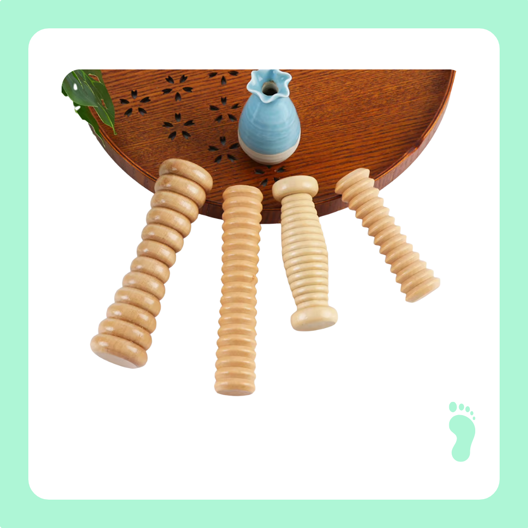 Wood Foot Massage Roller